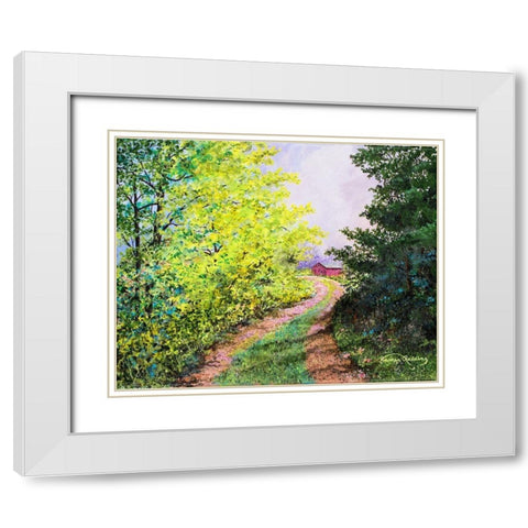 Almost Summer White Modern Wood Framed Art Print with Double Matting by Redding, James