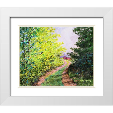 Almost Summer White Modern Wood Framed Art Print with Double Matting by Redding, James