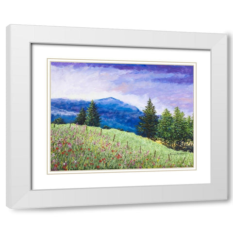 Summer Blues White Modern Wood Framed Art Print with Double Matting by Redding, James