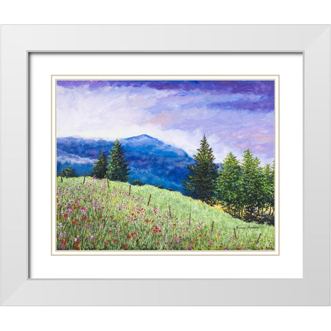 Summer Blues White Modern Wood Framed Art Print with Double Matting by Redding, James