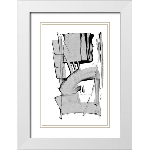 Building It II White Modern Wood Framed Art Print with Double Matting by Loreth, Lanie