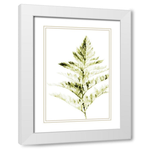 Single Branch I White Modern Wood Framed Art Print with Double Matting by Loreth, Lanie