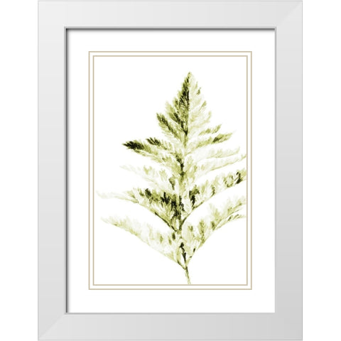 Single Branch I White Modern Wood Framed Art Print with Double Matting by Loreth, Lanie