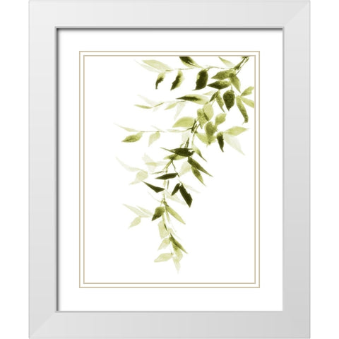 Single Branch II White Modern Wood Framed Art Print with Double Matting by Loreth, Lanie
