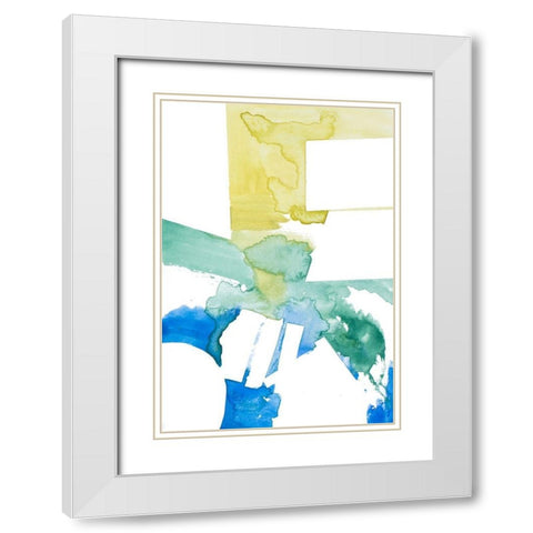Urban Waters White Modern Wood Framed Art Print with Double Matting by Danelle, B.