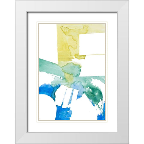 Urban Waters White Modern Wood Framed Art Print with Double Matting by Danelle, B.