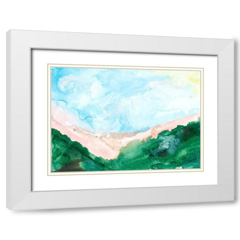 Washed Landscape White Modern Wood Framed Art Print with Double Matting by Danelle, B.