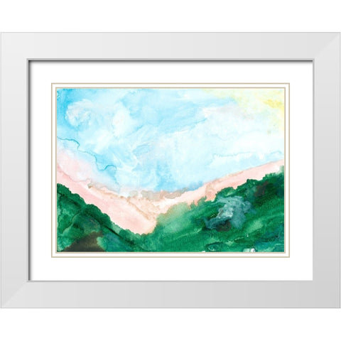 Washed Landscape White Modern Wood Framed Art Print with Double Matting by Danelle, B.