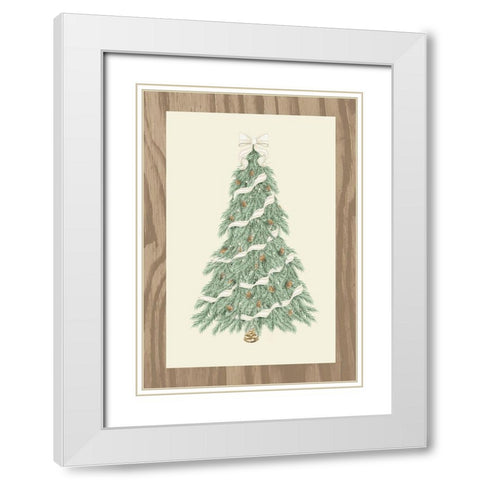 Hometown Christmas on Wood I White Modern Wood Framed Art Print with Double Matting by Metz, Andi