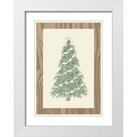 Hometown Christmas on Wood I White Modern Wood Framed Art Print with Double Matting by Metz, Andi