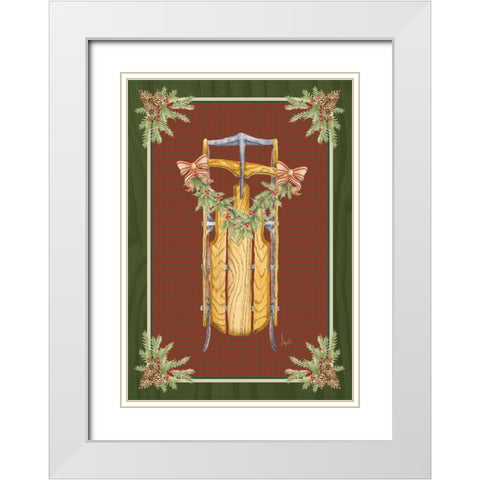 Holiday Traditions II White Modern Wood Framed Art Print with Double Matting by Metz, Andi