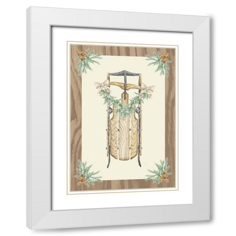 Hometown Christmas on Wood II White Modern Wood Framed Art Print with Double Matting by Metz, Andi