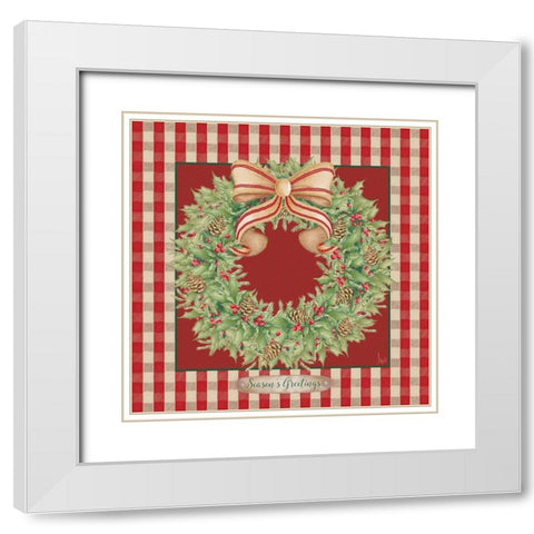 Hometown Christmas II White Modern Wood Framed Art Print with Double Matting by Metz, Andi
