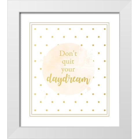 Daydream White Modern Wood Framed Art Print with Double Matting by Quach, Anna