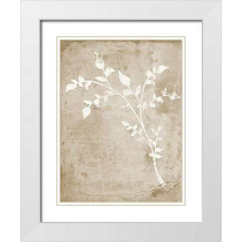 Rustic Floral I White Modern Wood Framed Art Print with Double Matting by Quach, Anna