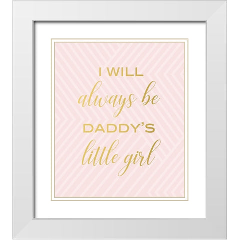 Little Girls White Modern Wood Framed Art Print with Double Matting by Quach, Anna