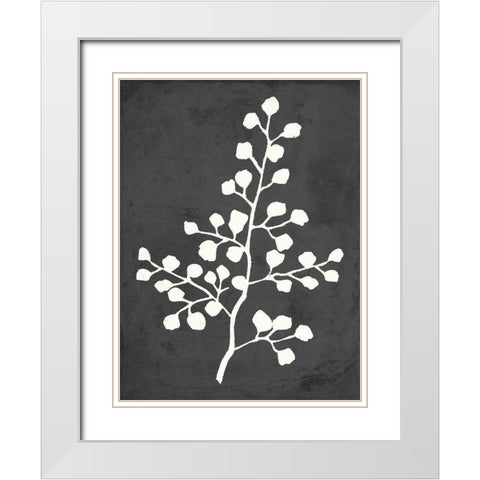 Fern Silhouette II White Modern Wood Framed Art Print with Double Matting by Quach, Anna