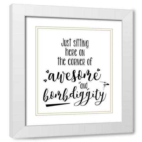Awesome and Bombdiggity White Modern Wood Framed Art Print with Double Matting by Quach, Anna