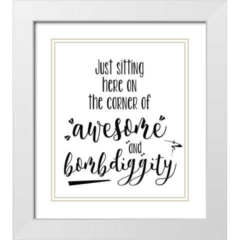 Awesome and Bombdiggity White Modern Wood Framed Art Print with Double Matting by Quach, Anna