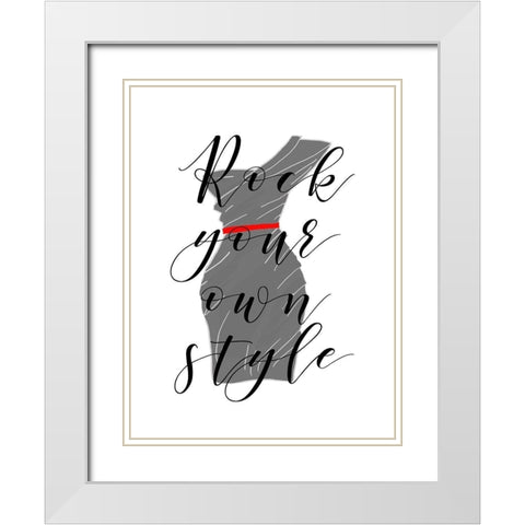 Style White Modern Wood Framed Art Print with Double Matting by Quach, Anna