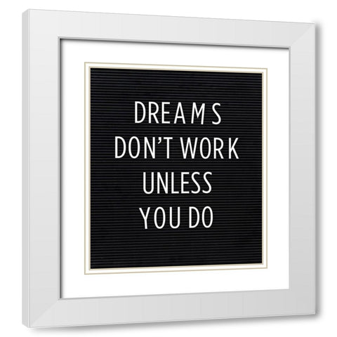 Dreams White Modern Wood Framed Art Print with Double Matting by Quach, Anna