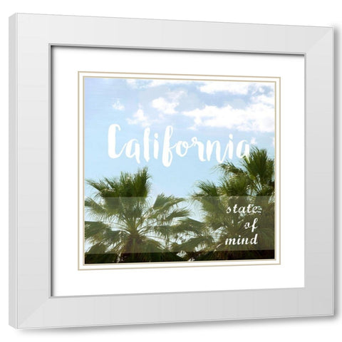 Cali Life White Modern Wood Framed Art Print with Double Matting by Quach, Anna