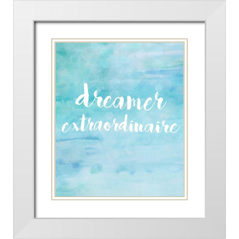 Dreamer Extraordinaire White Modern Wood Framed Art Print with Double Matting by Quach, Anna