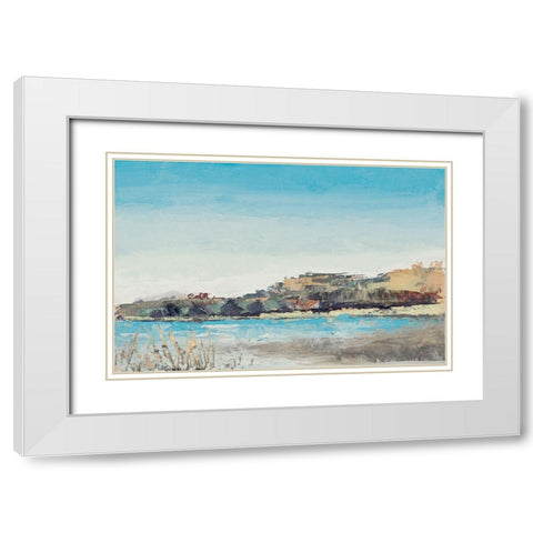 Island Caves White Modern Wood Framed Art Print with Double Matting by Green, Jenny