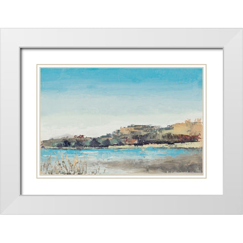 Island Caves White Modern Wood Framed Art Print with Double Matting by Green, Jenny