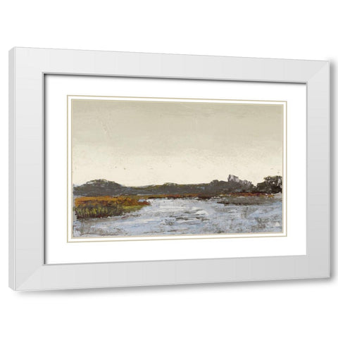 Along the Water (Neutral) White Modern Wood Framed Art Print with Double Matting by Green, Jenny