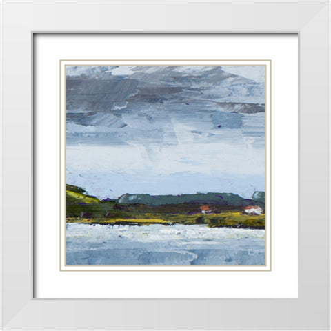 Overcast Days in Town II White Modern Wood Framed Art Print with Double Matting by Green, Jenny