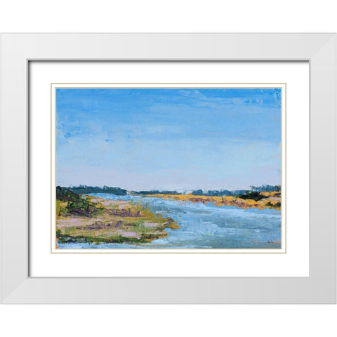 Along the Water White Modern Wood Framed Art Print with Double Matting by Green, Jenny