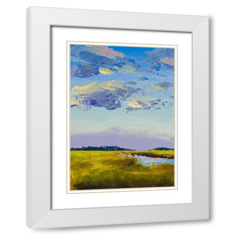 River Streams White Modern Wood Framed Art Print with Double Matting by Green, Jenny
