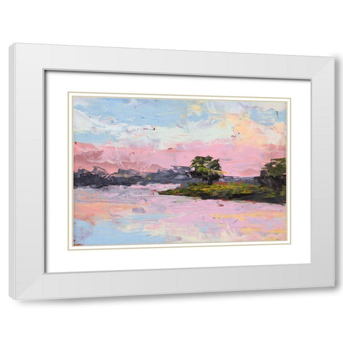 Reflecting Sunrise White Modern Wood Framed Art Print with Double Matting by Green, Jenny