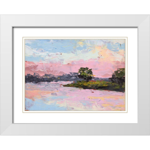Reflecting Sunrise White Modern Wood Framed Art Print with Double Matting by Green, Jenny