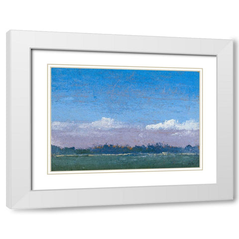 Distant Views White Modern Wood Framed Art Print with Double Matting by Green, Jenny
