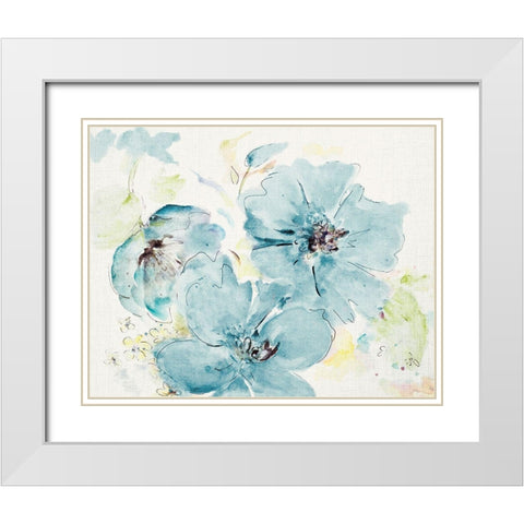 Nature Inspired In Blue White Modern Wood Framed Art Print with Double Matting by Pinto, Patricia