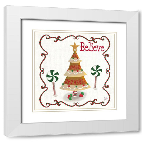 Gingerbread Forest I White Modern Wood Framed Art Print with Double Matting by Metz, Andi
