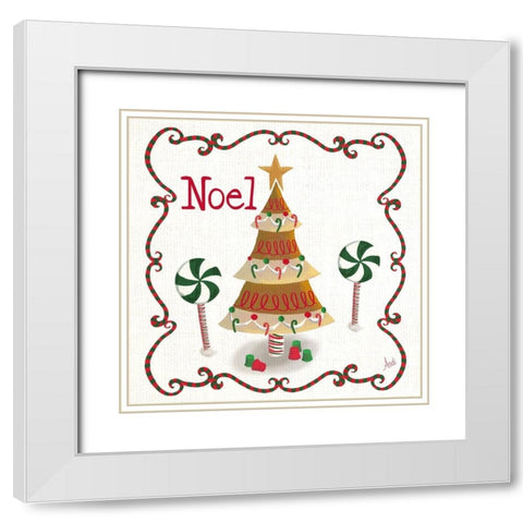 Gingerbread Forest IV White Modern Wood Framed Art Print with Double Matting by Metz, Andi