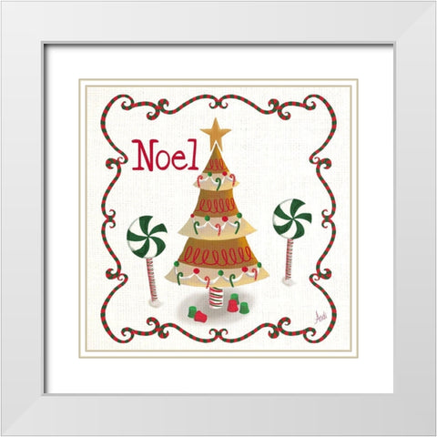 Gingerbread Forest IV White Modern Wood Framed Art Print with Double Matting by Metz, Andi
