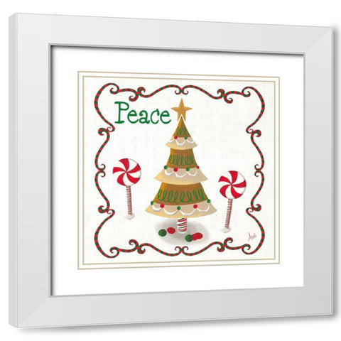 Gingerbread Forest II White Modern Wood Framed Art Print with Double Matting by Metz, Andi