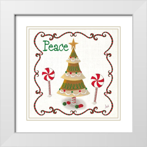 Gingerbread Forest II White Modern Wood Framed Art Print with Double Matting by Metz, Andi
