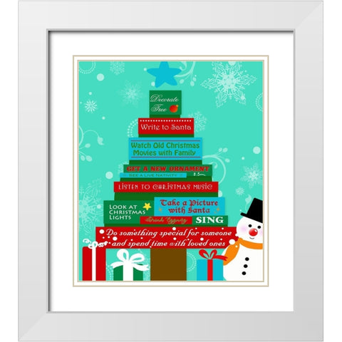 Christmas Tales White Modern Wood Framed Art Print with Double Matting by Quach, Anna