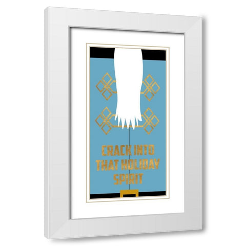 Holiday Spirit White Modern Wood Framed Art Print with Double Matting by Quach, Anna