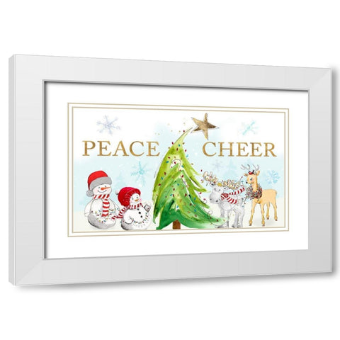 Whimsical Christmas White Modern Wood Framed Art Print with Double Matting by Pinto, Patricia