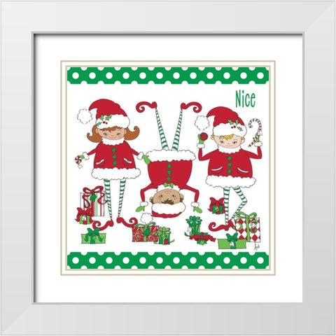 Nice Elves White Modern Wood Framed Art Print with Double Matting by Metz, Andi