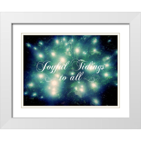 Joyful Tidings White Modern Wood Framed Art Print with Double Matting by Wilson, Kali