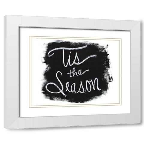 Tis The Season White Modern Wood Framed Art Print with Double Matting by Bryant, Susan