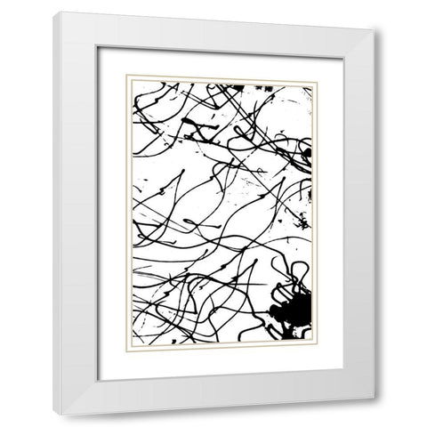 String Theory White Modern Wood Framed Art Print with Double Matting by Wilson, Kali