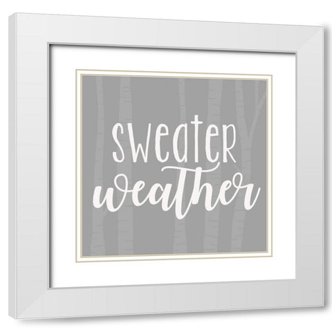 Sweater Weather White Modern Wood Framed Art Print with Double Matting by Quach, Anna